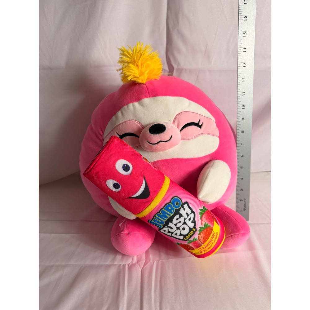 Zuru Snackles Sloth Plush 14in‎ Pink Push Pop Candy Jumbo Soft Toy